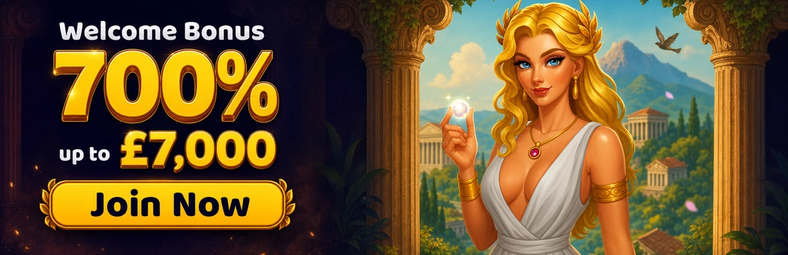 Aphrodite Casino lobby — 700% welcome bonus, slots and live casino