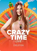 Crazy Time live casino spel van Evolution bij Aphrodite Casino