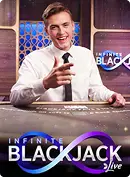 Infinite Blackjack live casino spel van Evolution bij Aphrodite Casino